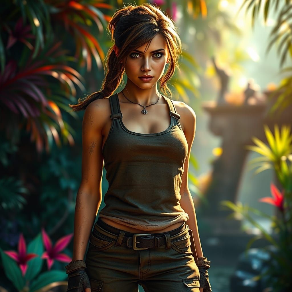 Tomb Raider Adventurer in Jungle Ruins