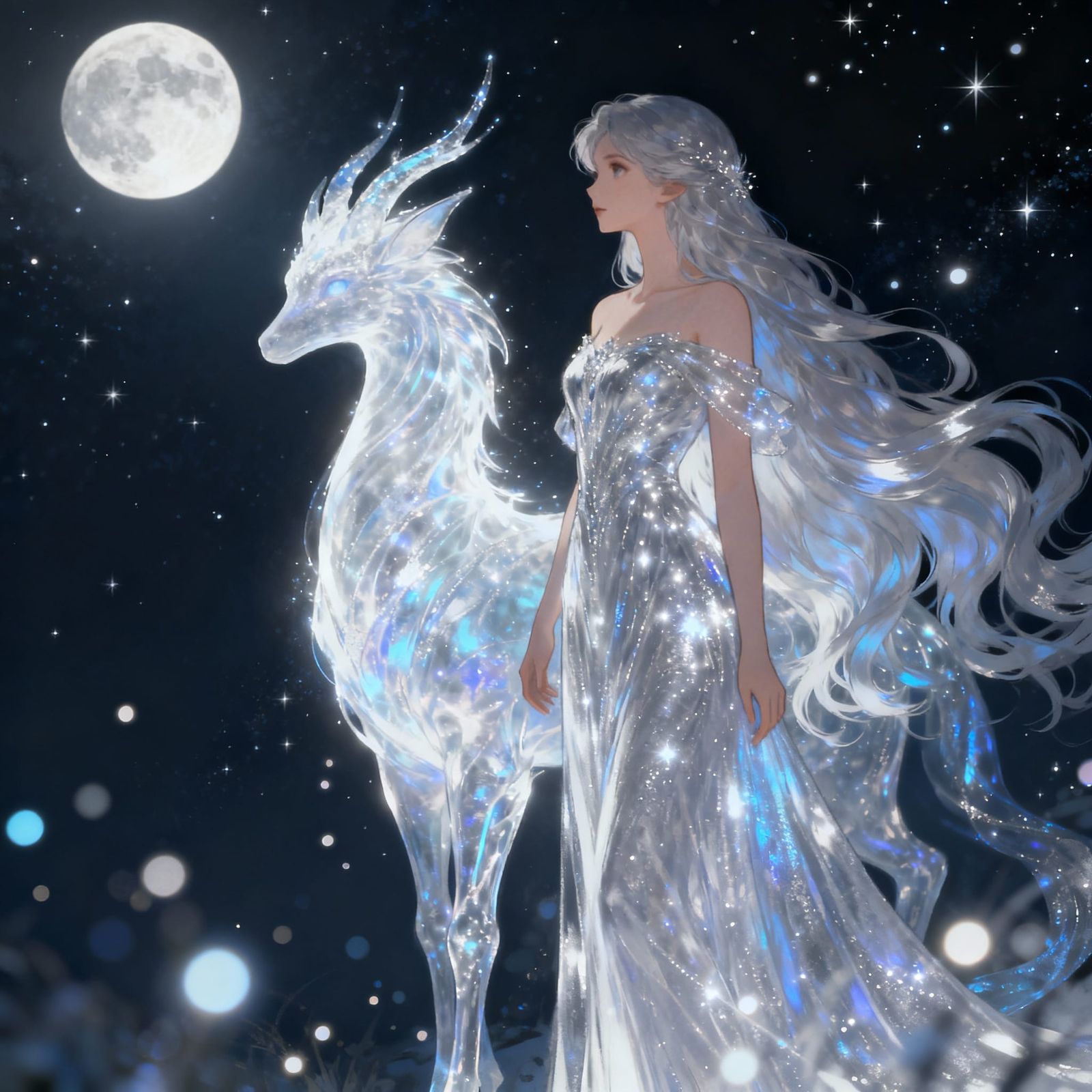 Magical Moon Maiden and Moonbeam Companion