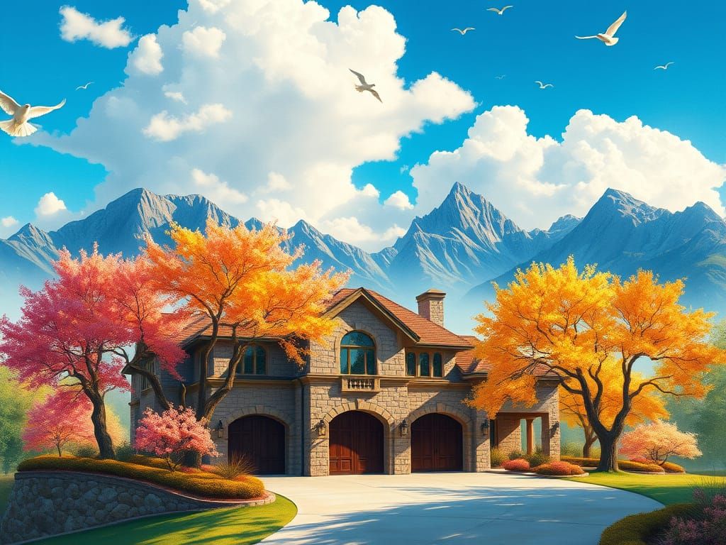 Ethereal Luxury Estate in Vibrant Bloom