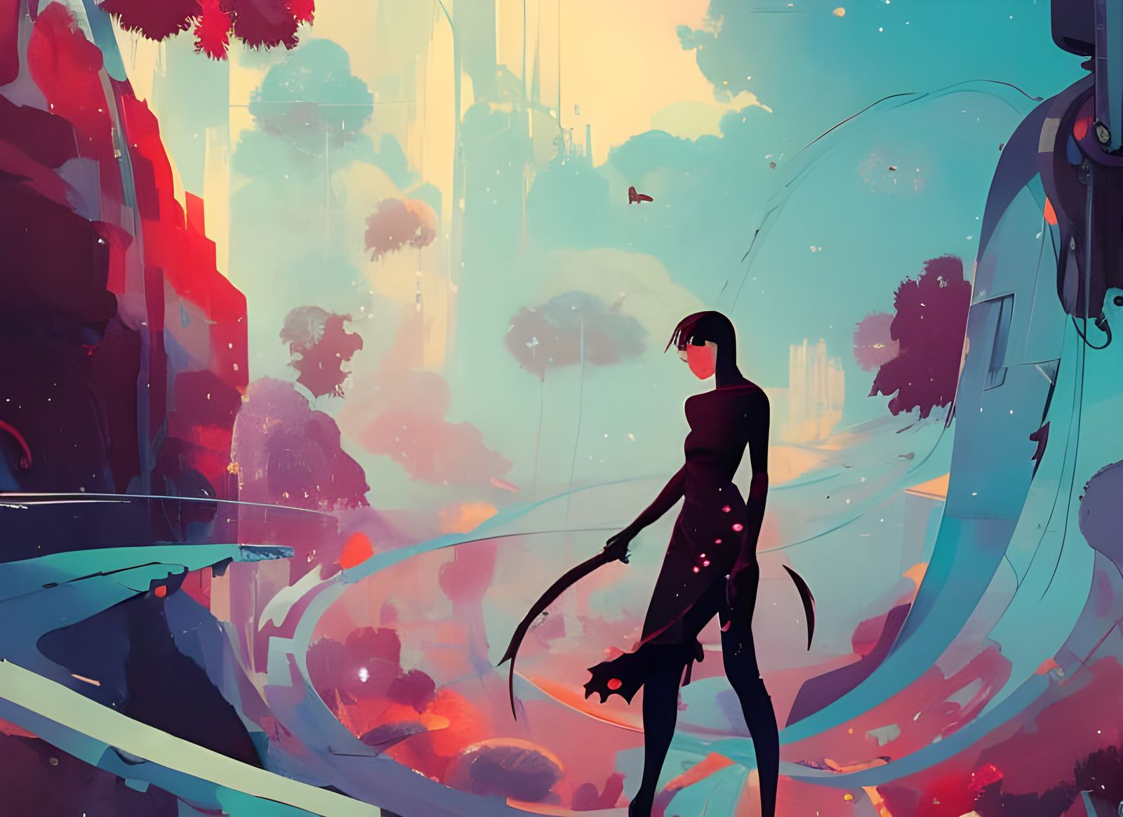 Cyberpunk Elemental Spirits in The Matrix