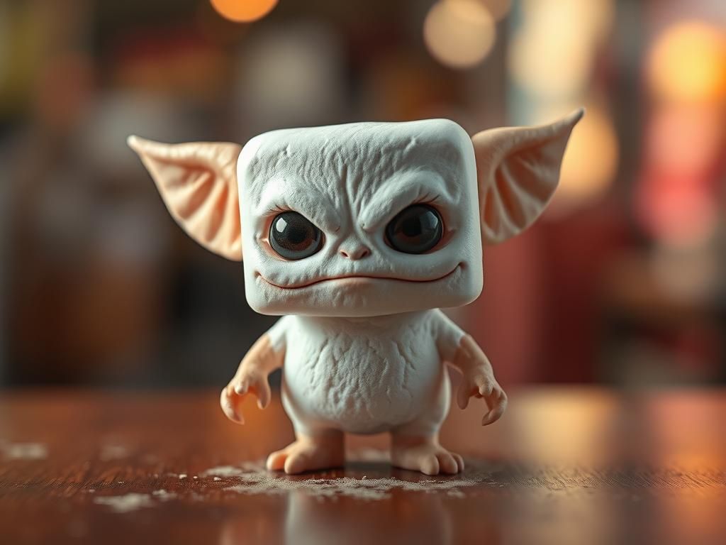 Gremlin made of marshmallow
