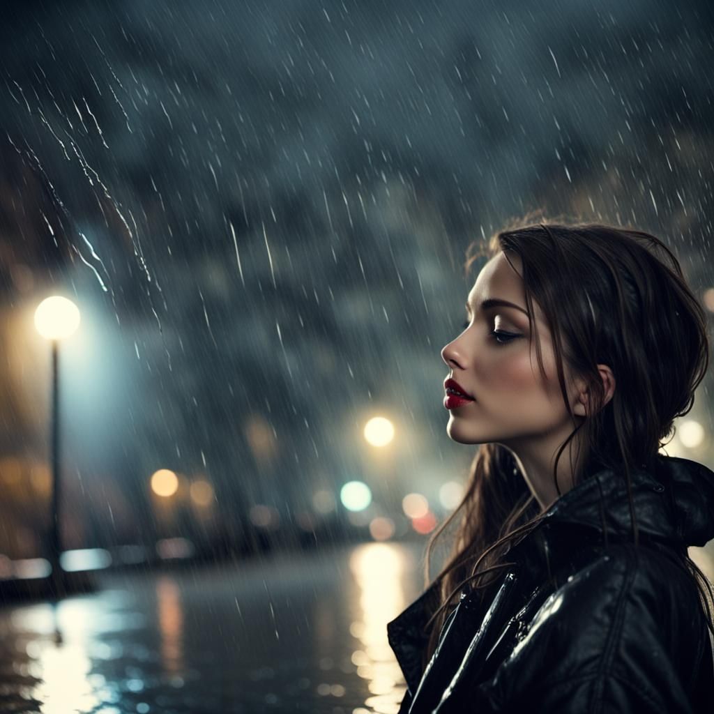 Serene Rainy Night: A Sensory Experience