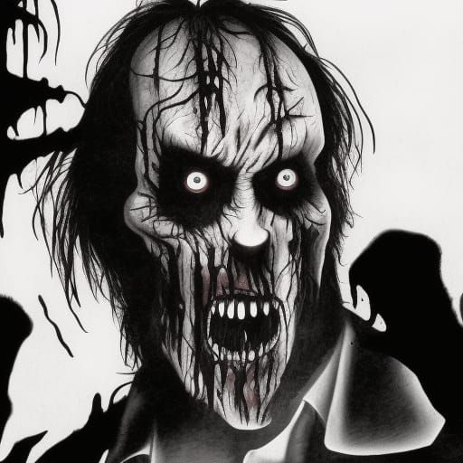 Ghoulish Attack in Wes Craven Horror Style