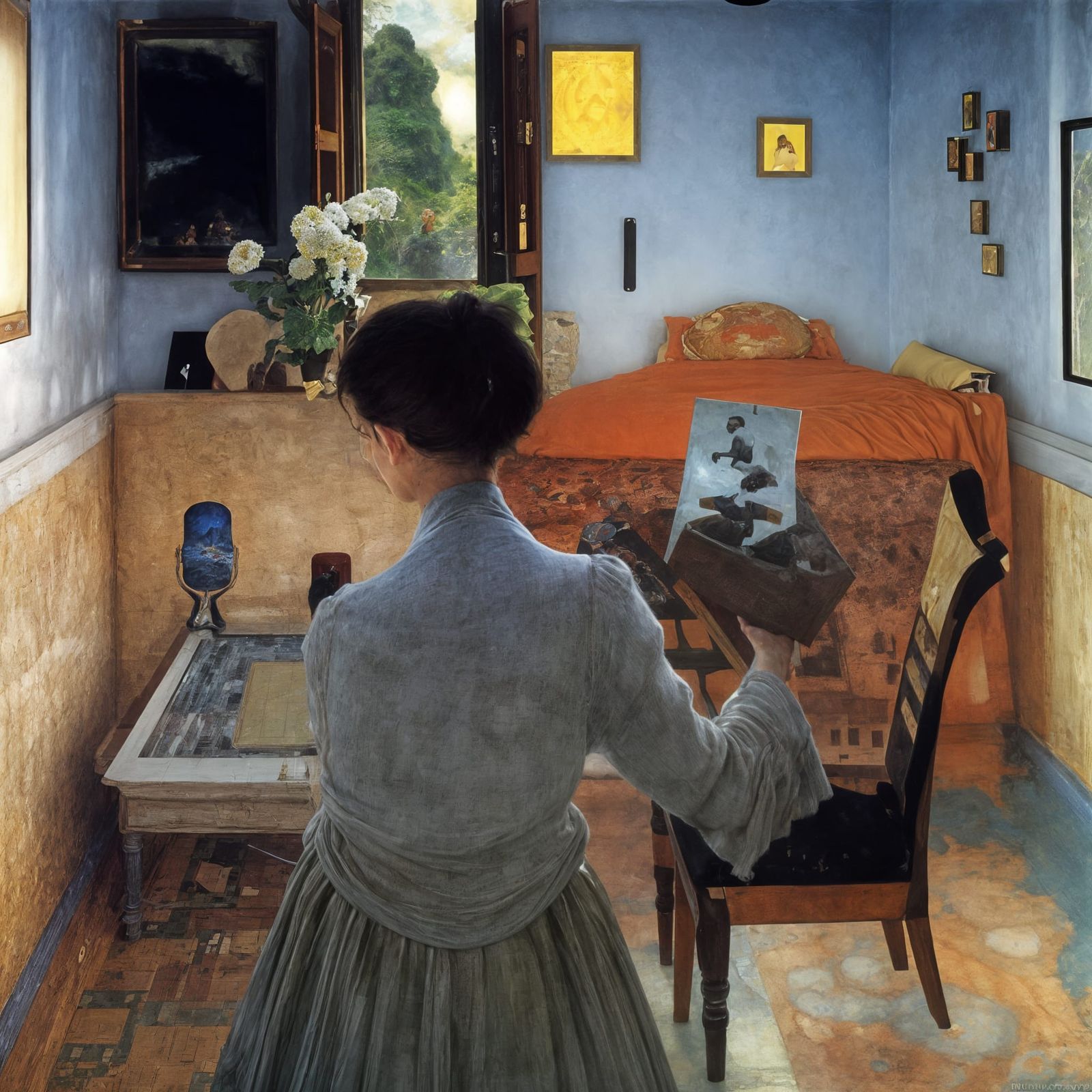 Zero Sum Game in Klimt-Inspired Hyperreal Style