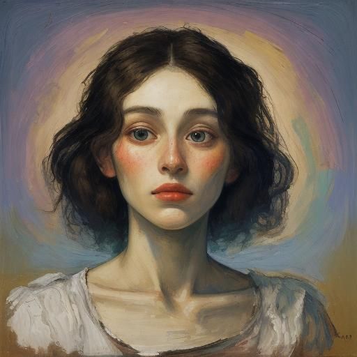 Vampire Reading Music: Expressionist Oil Painting