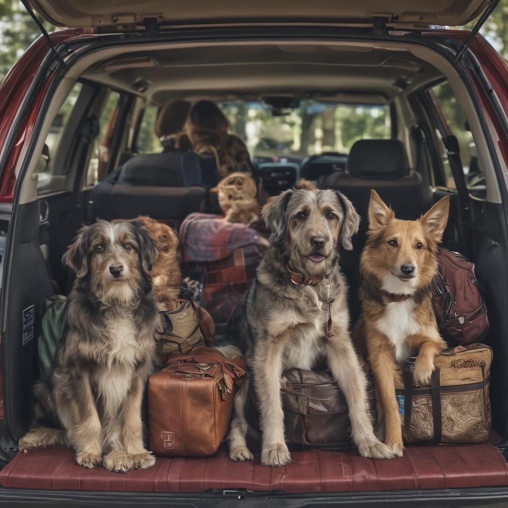 Family Vacation in a Cozy Minivan: Hyperrealistic Image