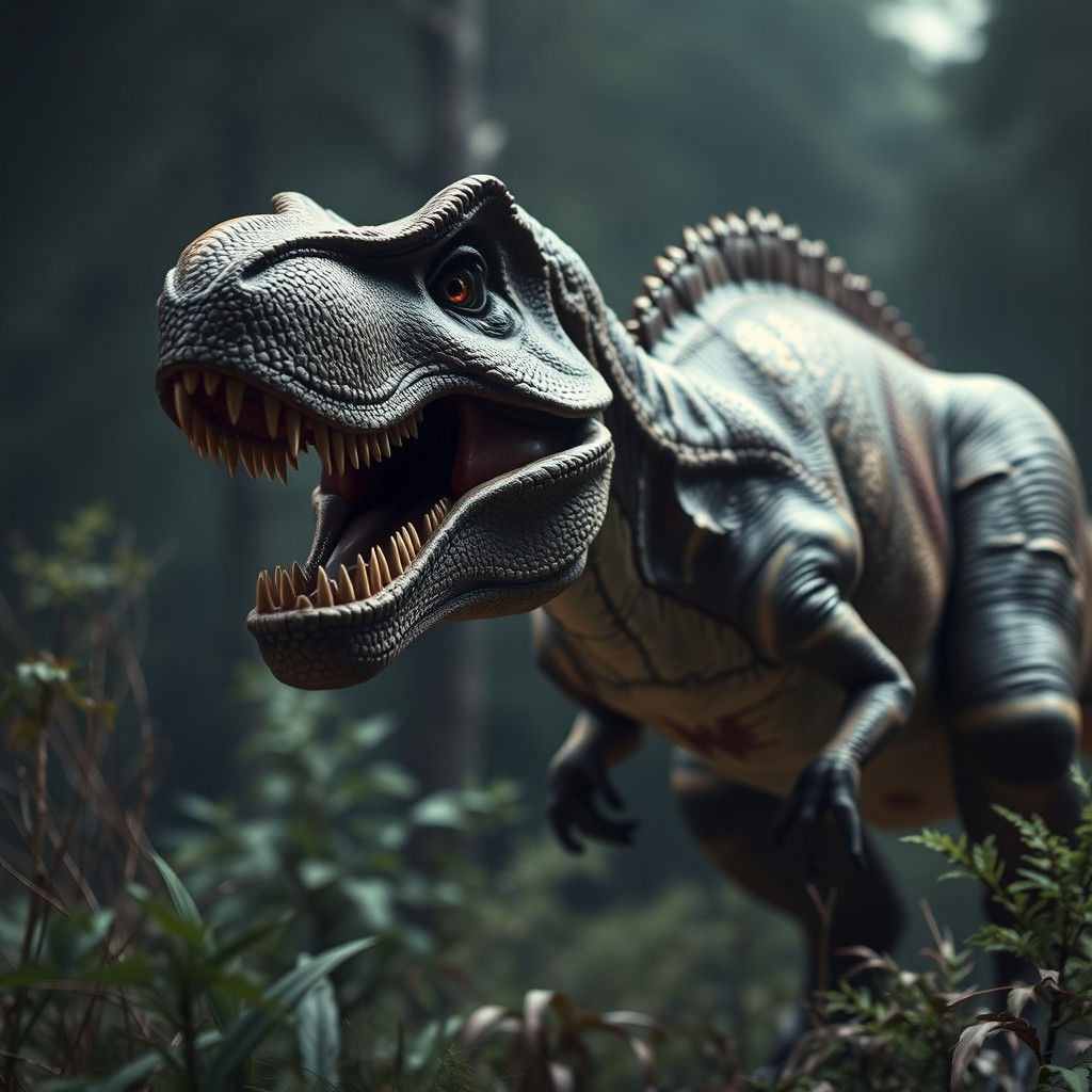 Hyperrealistic Tyrannosaurus Rex in Cinematic Lighting