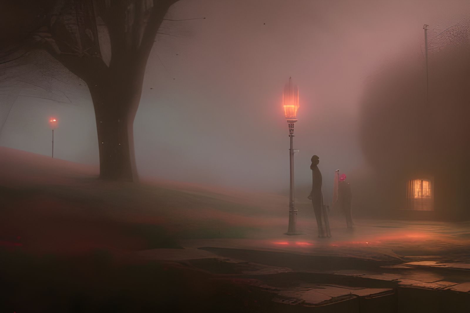 Holographic Astral Illustration of Lonely People