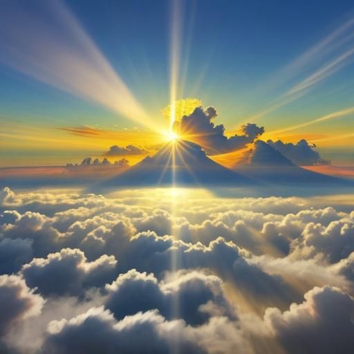 Mongolia: Divine Sunshine Beams Through Clouds