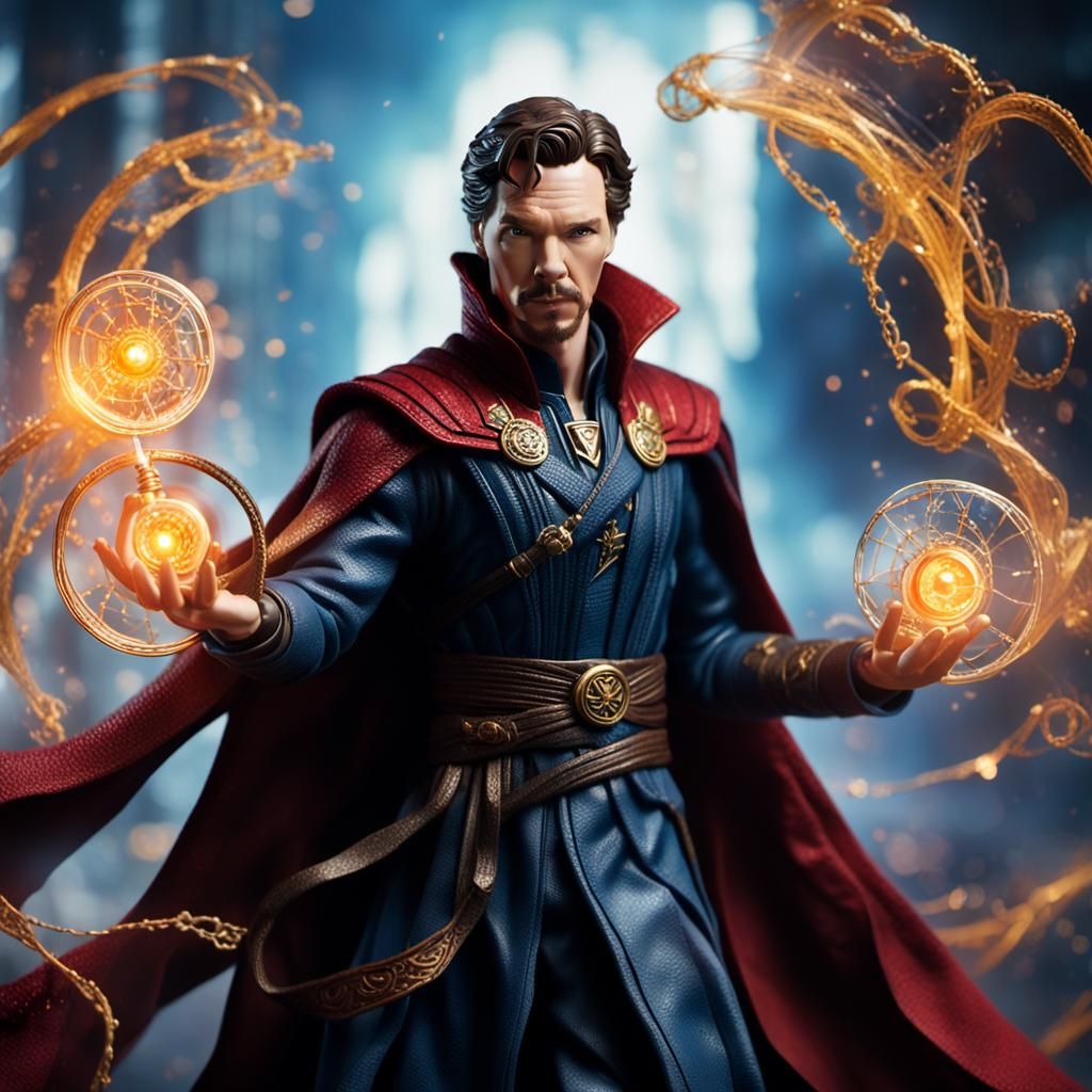 Dr. Strange Miniature Figurine with Plasma Magic