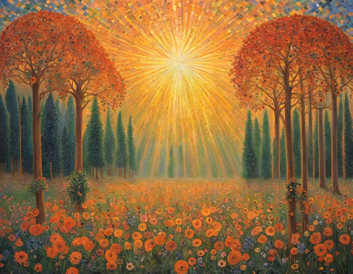 crepuscular Earth rays Klimt Splendor