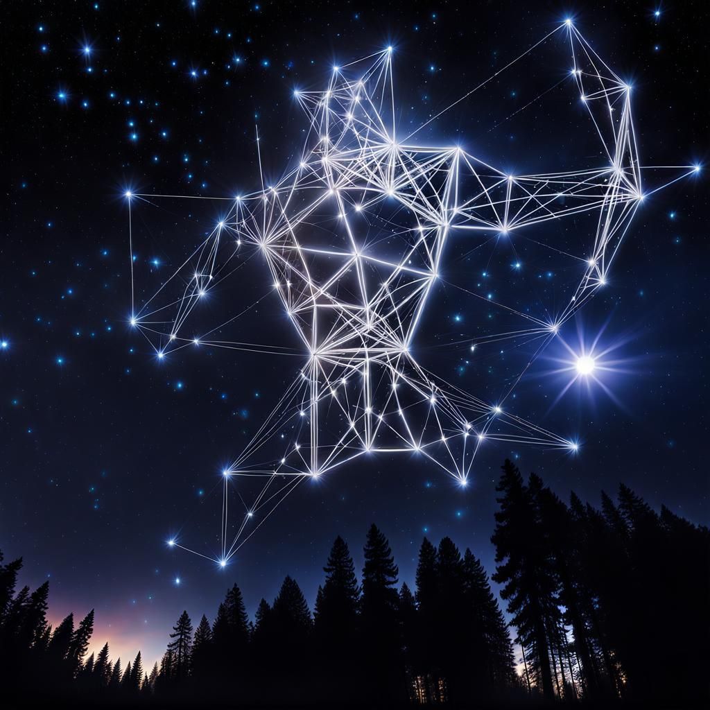 Orion Constellation: Hunter in Starry Night Sky