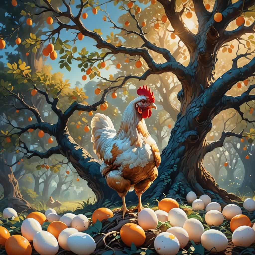 Chicken and Egg Tree: Fantasy Concept Art
