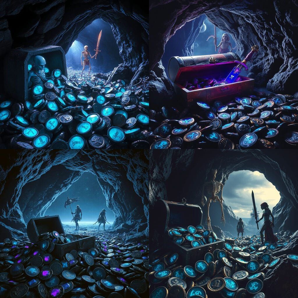 Alien Pirate Treasure Cave on Distant Planet