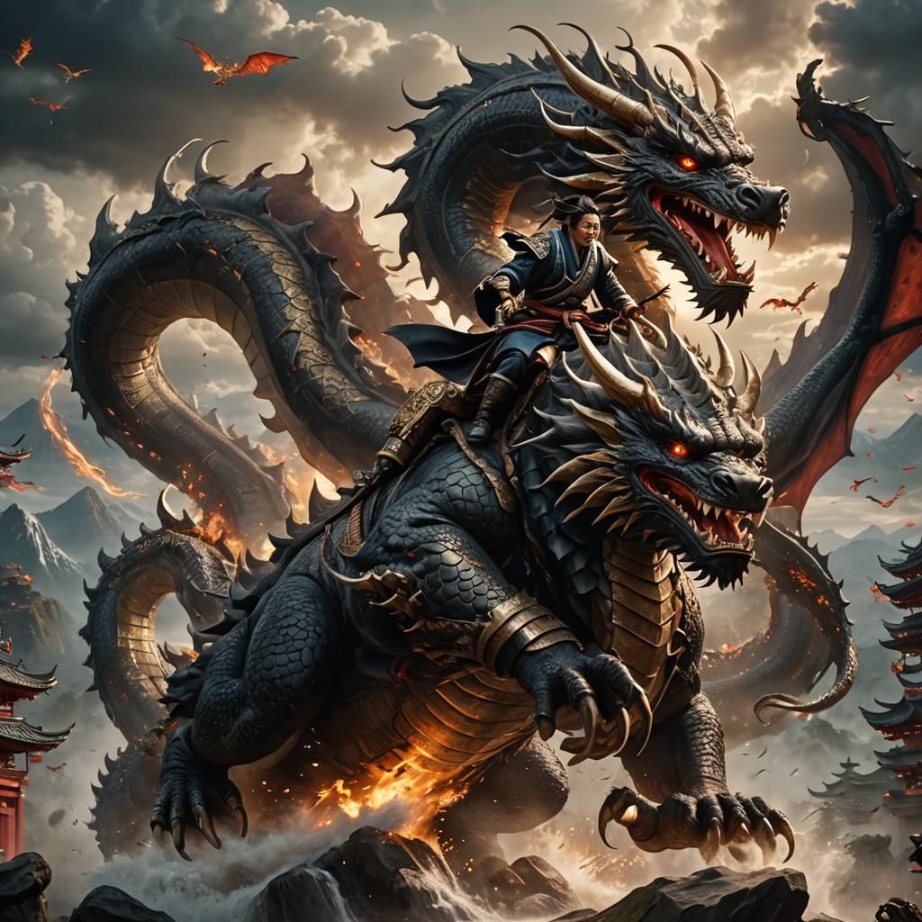 Kamimusubi Rides a Dragon in Epic Display