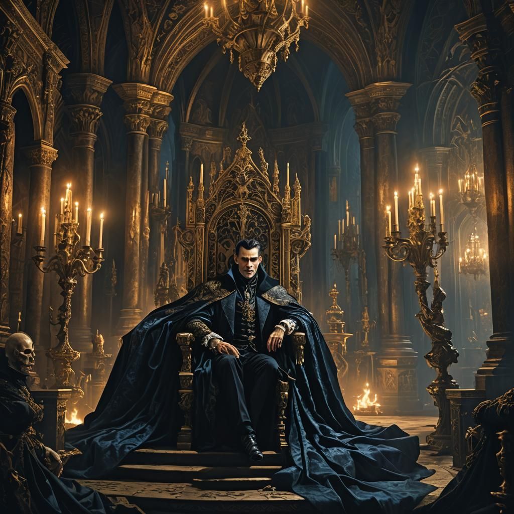 Dracula on His Throne: Baroque Fantasy Art