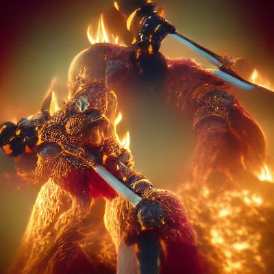 Surtr the Fire Giant with Elderstahl