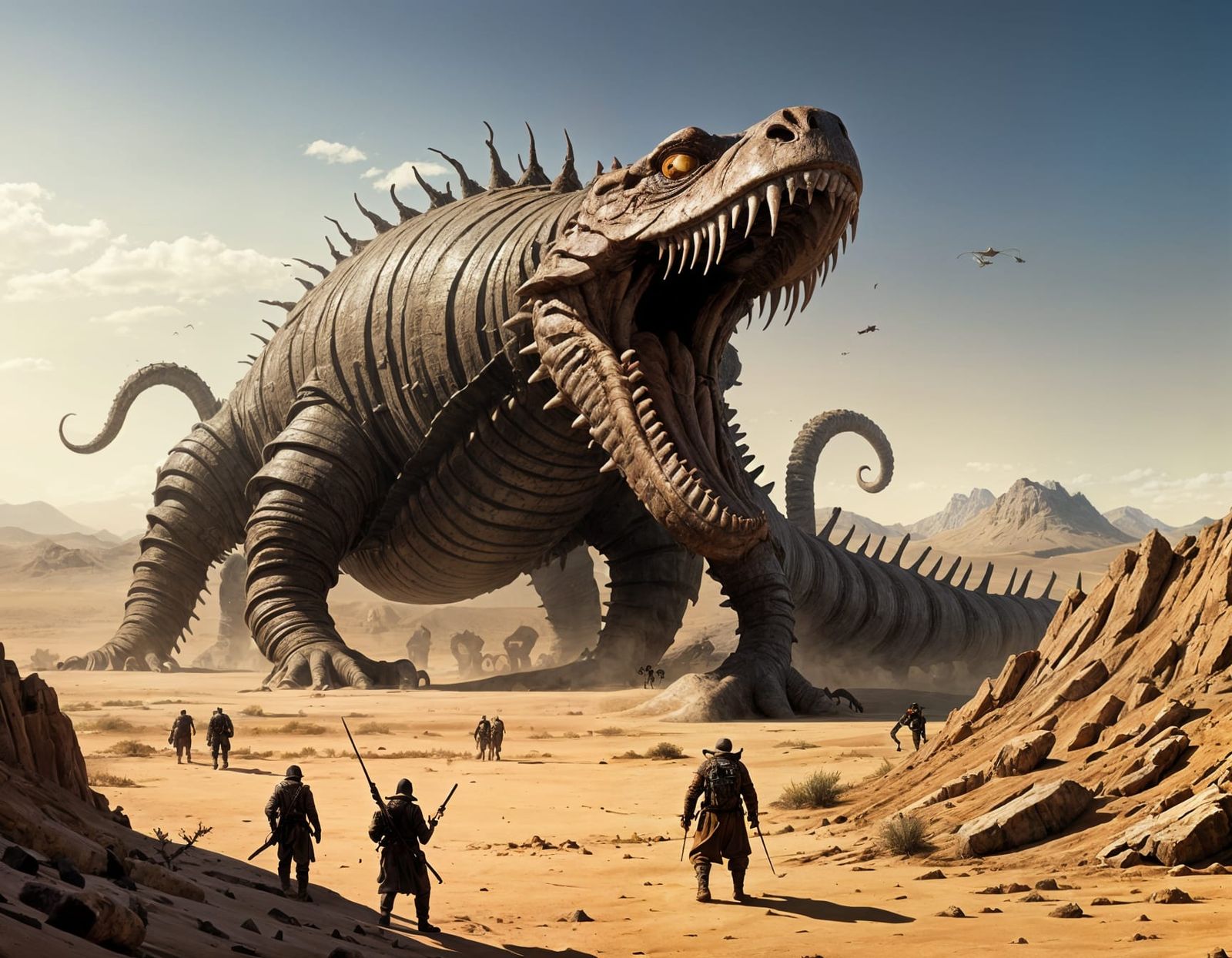 Nomads Battle the Mongolian Death Worm in a Gobi Desert Turb...