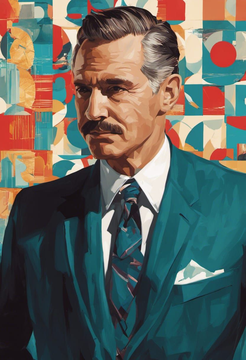 John Slattery as J. C. Leyendecker Illustration