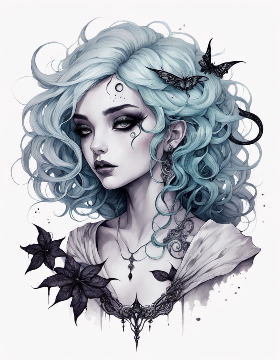 Detailed Ink Drawing of an Intricate Creature