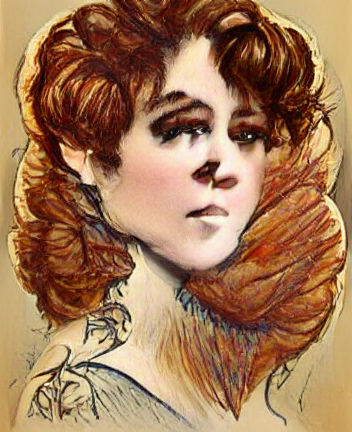 Elegant Portrait of a Gibson Girl