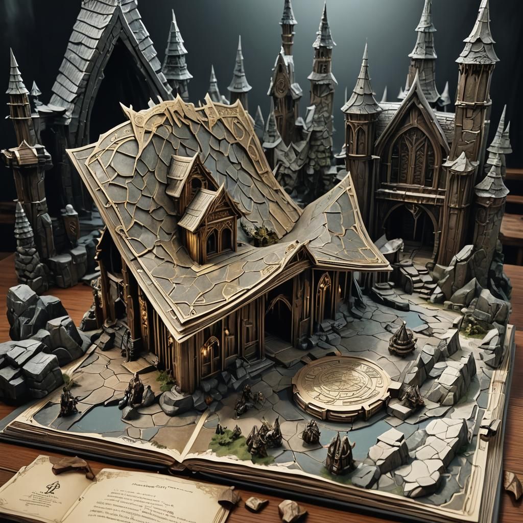 Skyrim Pop-Up Book in 3D Anime Style