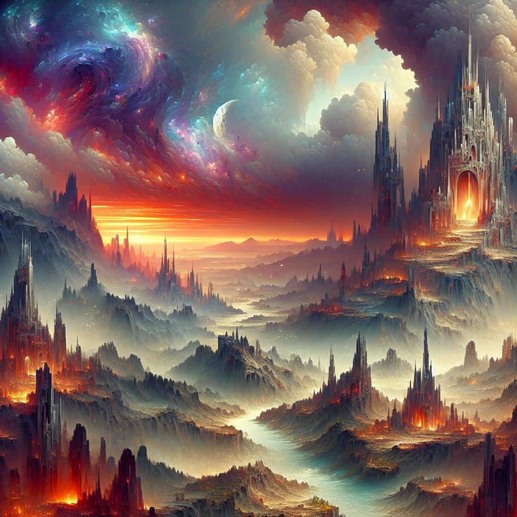 Detailed Matte Painting of The End Times in 8K