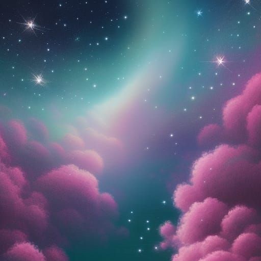 Cosmic Nursery: A Surreal Dreamlike Illustration