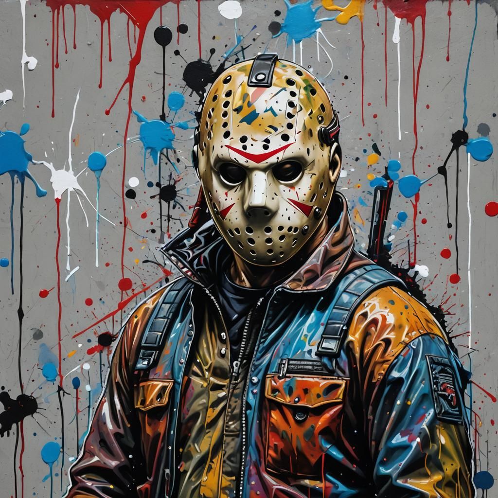 Jason Voorhees Graffiti Art in Street Style