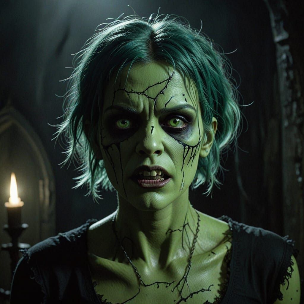 Surreal Gothic Frankenstein's Monster Girl Unveiled