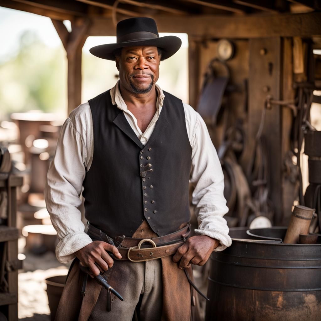Old West Blacksmith in Natural Lighting