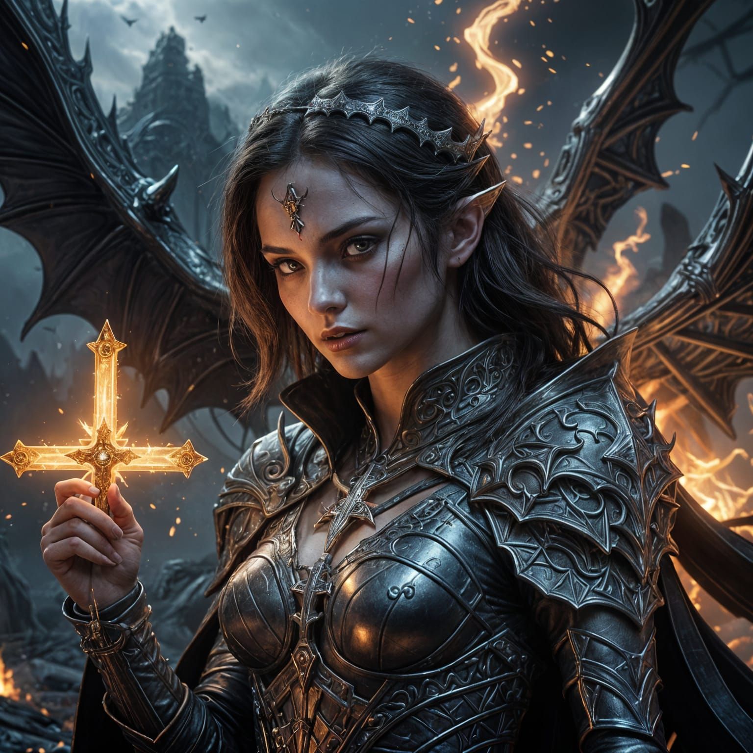 Vampire Mage Casting Holy Cross Spell in Demon Valley