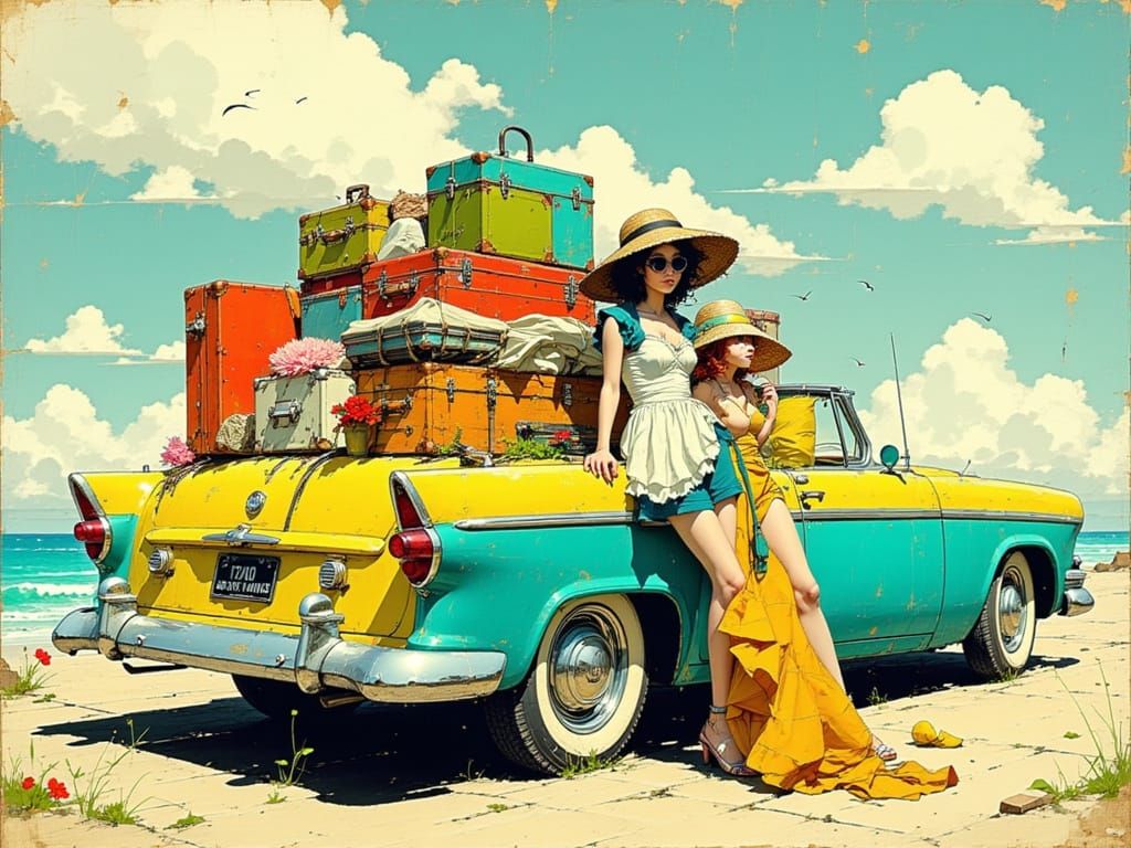 Adra and Alda's Whimsical Seaside Road Trip