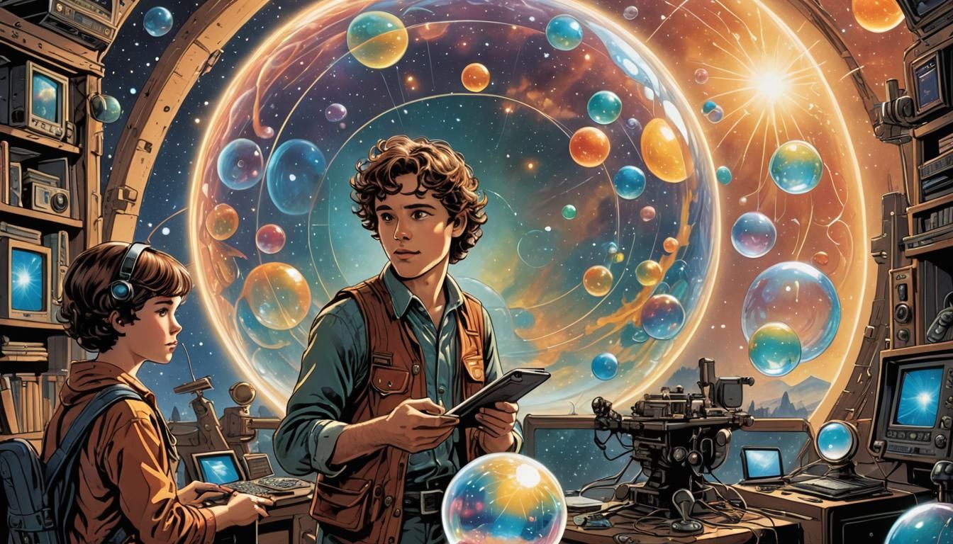 Retro VHS Cover: Monitors and Crystals in Comic Art