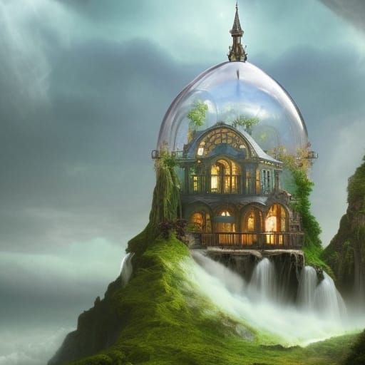 Magical Fairy Home in Glass Dome Wonderland