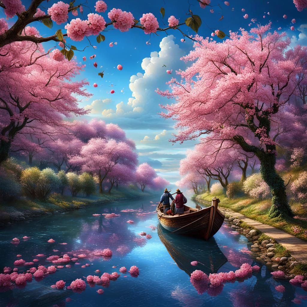 💗 Une journée de printemps à la pêche 💗