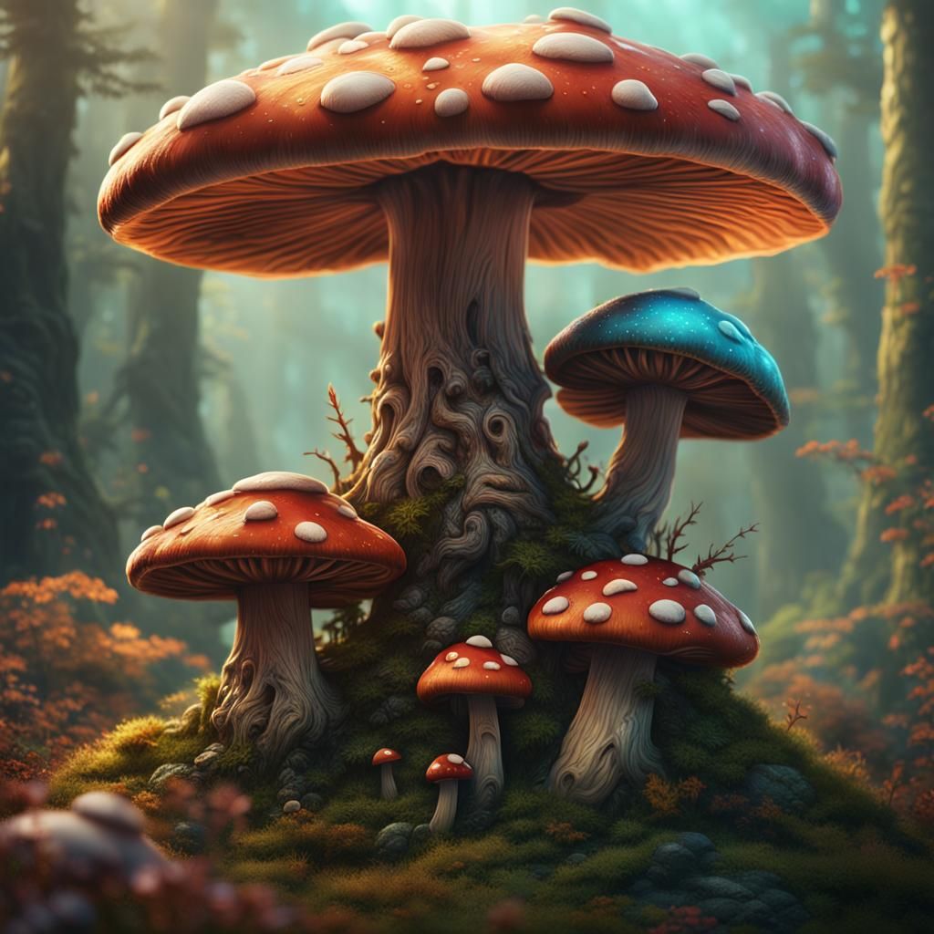 Smiling Mushroom Fantasy Concept Art