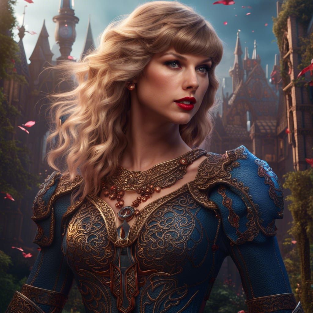 Taylor Swift: Detailed Matte Painting in Deep Color