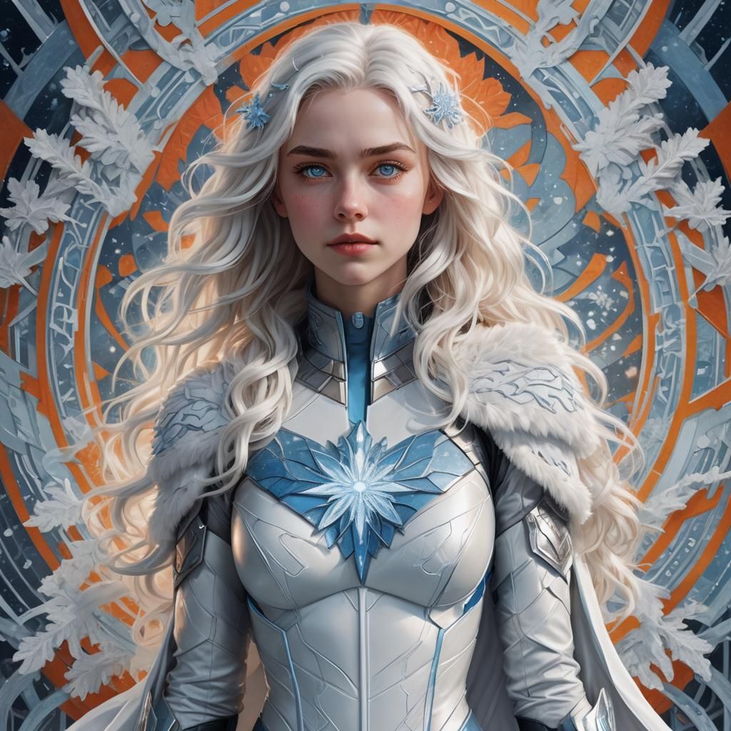 Heroic Portrait of Woman in Art Nouveau Style