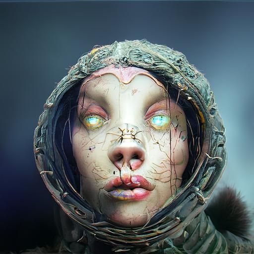 Nightmarish Solar-Punk Demon in Photorealistic Surrealism