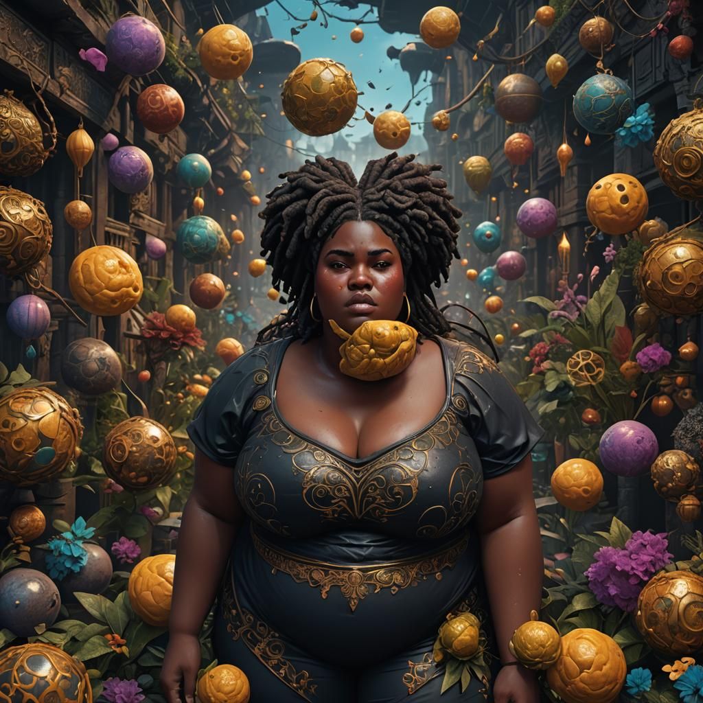 Fantastical Fat Girl in a State of Slumber