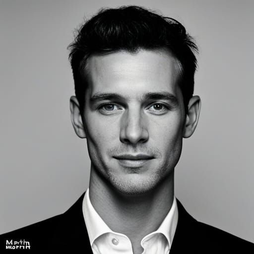 Professional Portrait of Stylish Man in Studio Lighting