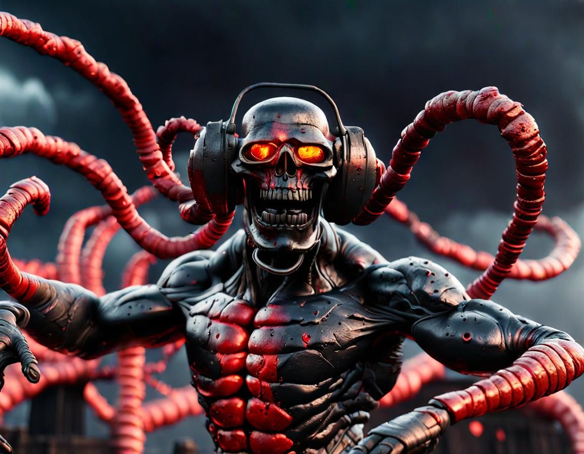 Magic Goddess in Ominous Moonscape, Splash Art