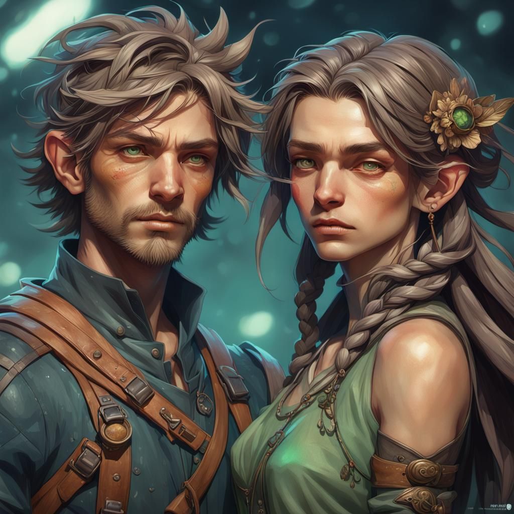 Detailed Portrait of Flotsam Boy & Jetsam Girl