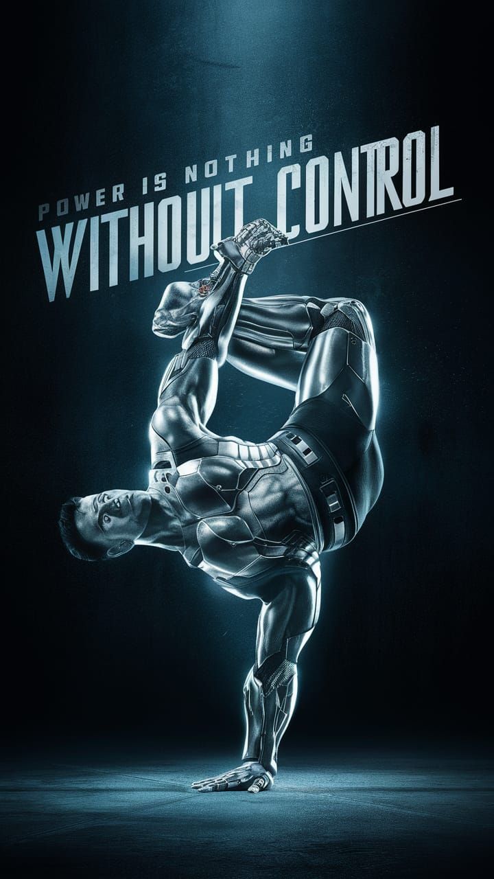 Cyborg Gymnast Motivational Poster