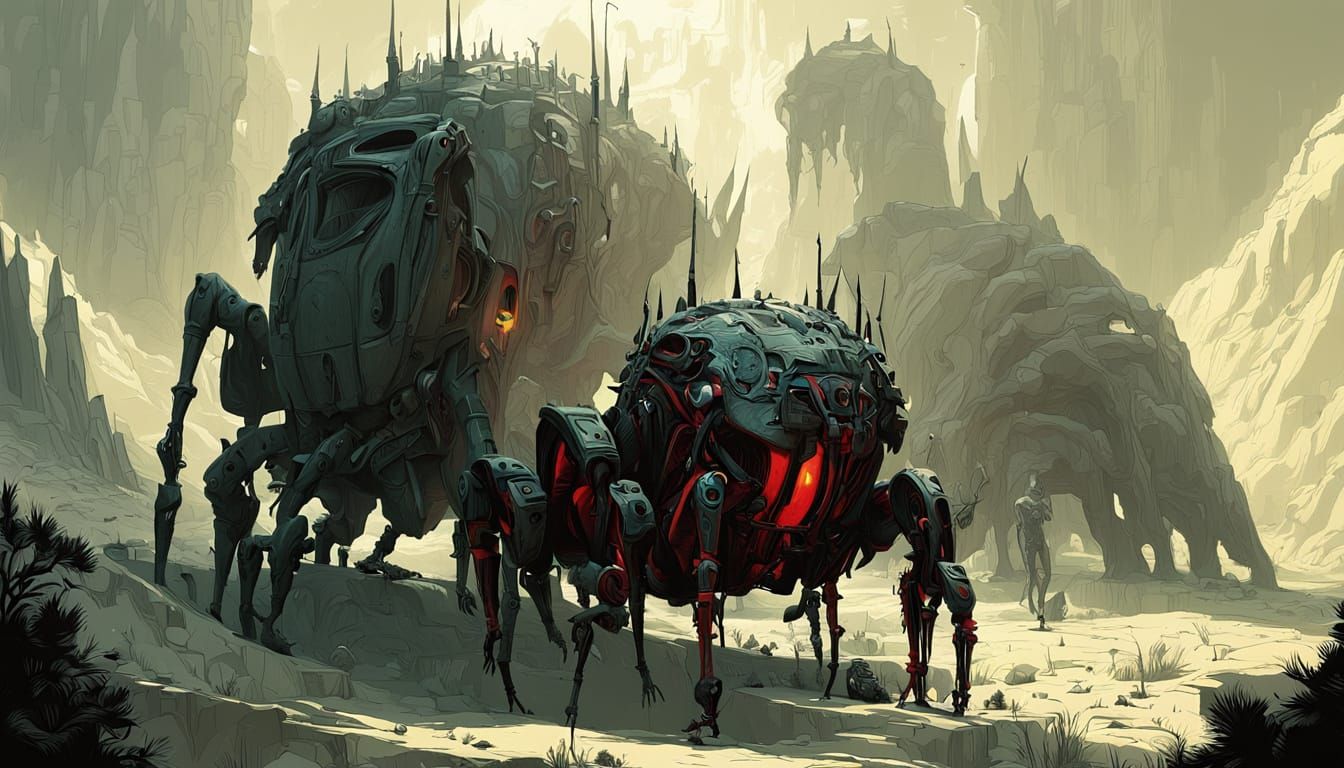 Serene Lethal Lady Mantis in Mid-Pounce