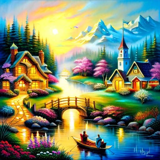 Gold Fantasy Garden in Rococo Style