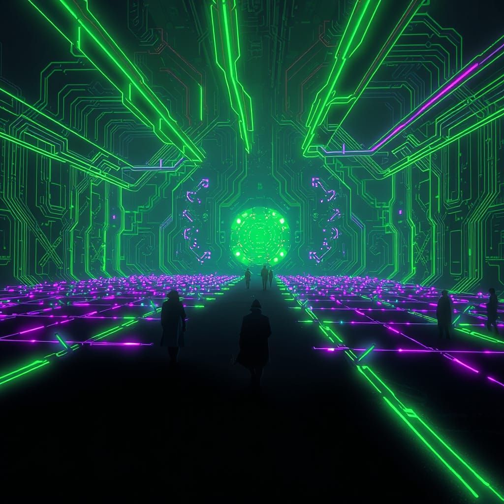 Alien Circuit Board Structure in Black Desert