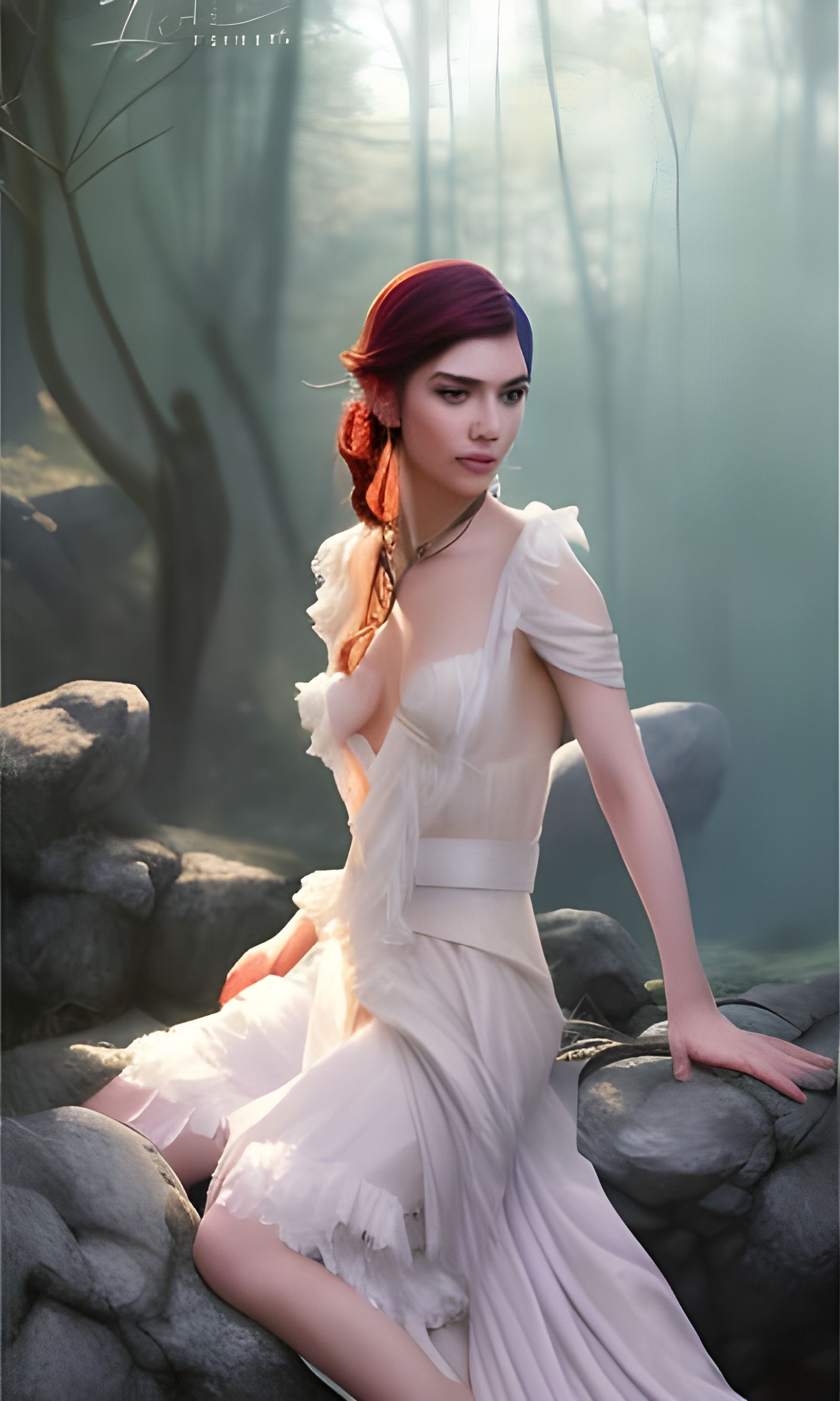 Majestic Elf Portrait as Oil Painting