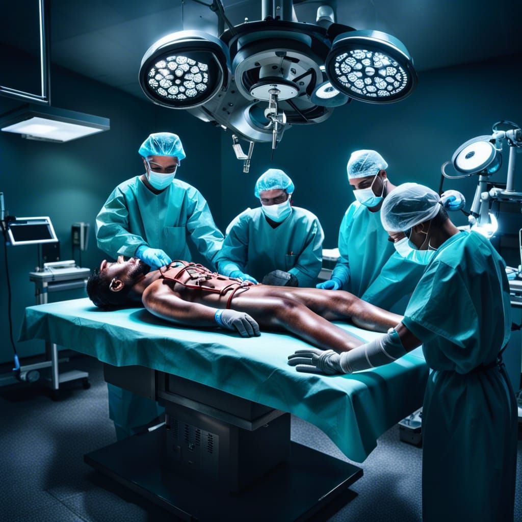 Hyperrealistic Surgical Team in High Definition